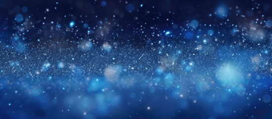 Leinwandbilder - Abstract gradient dark blue light silver sparkle backdrop with navy blue color shiny glitter Christmas texture Perfect for bokeh copy space image