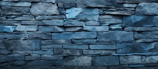 Wall Mural - Check out my portfolio for additional images featuring a blue wall with a stone texture and plenty of copy space