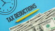 Tax deductions is shown using the text