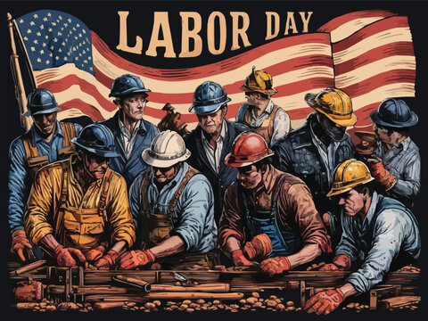 Craft a standout labor day visual with bold typography and impactful imagery