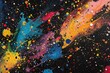 A painting of a colorful galaxy with many different colors
