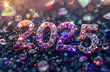 2025 gemstone numbers, new year diamond greeting card, gem celebrate banner, vip crystal eve poster