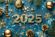 2025 gold jewel numbers, new year gemstones, diamond greeting card, gem celebrate banner