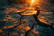 Macro shot of a cracked earth surface, symbolizing the urgent need for action against climate change