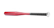 Red baseball bat isolated on white. Sports equipment