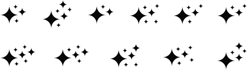 set of sparkle star icons. abstract sparkle icon, shine icon, clean icon, star, icon shape vector il
