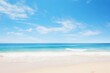 Summer beach and blue ocean and clear sky, nature background