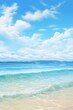 Blue ocean and clear sky, summer landscape
