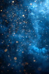 Poster - A book cover with a blue to black background and sparkling stars, evoking the mystery and depth of space,