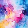 A colorful abstract watercolor background, mix of yellow, blue, pink, violet, magenta colors