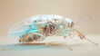 From the Pest World of invading insects comes the cockroach mechanical. 3d render insect robot white isolated 