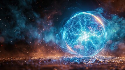 Poster - Electricity Ball of Creative Sense copy space for text