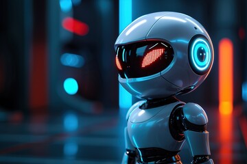 Poster - robot technology cyborg futuristic machine computer future cyber science concept humanoid intelligence digital communication