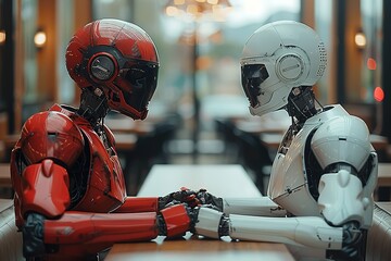 Poster - AI vs human competition free space for text