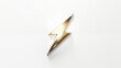 © Miva - Elegant golden lightning bolt logo with a shiny metallic finish on a white background