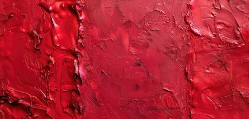 Wall Mural - Vivid Red Abstract Painted Texture Background