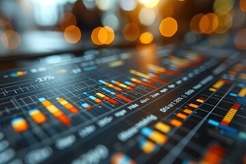 Poster - chart financial marketing stock finance business growth graph forex trade analysis digital currency invest exchange rate concept background