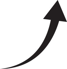 Poster - black Curved arrow icon vector illustration. Replaceable vector design