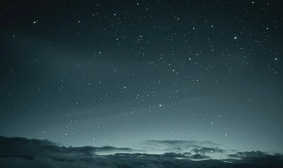 Wall Mural - a hazy night sky with thin cirrostratus clouds