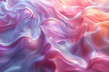 Poster - This image depicts a vibrant abstract texture like flowing silk in shades of pink, purple, and blue