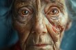 © Nguyen - Close-up portrait of an old woman with tears in her eyes