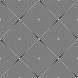 Abstract Seamless Op Art Pattern with 3D Illusion Effect. Striped Lines Texture. 