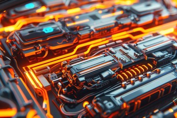 Poster - A detailed view of various electronic devices. Perfect for technology-related projects