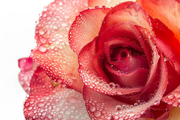 Wall Mural - A rose with dew drops on it