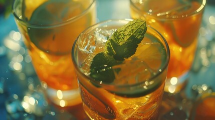 Poster - A refreshing glass of orange juice, perfect for food and beverage concepts