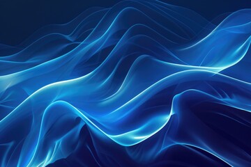 Poster - Abstract blue and black waves background. Suitable for graphic design projects