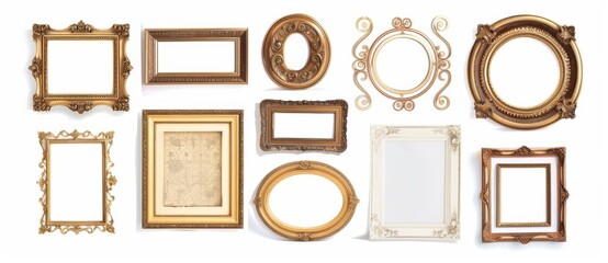 picture frame set isolated on white background