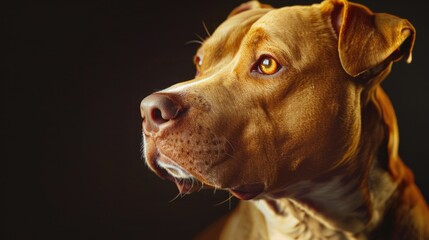 Aufkleber - Close up of a dog's face on a black background, suitable for pet-related designs