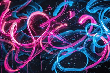 Poster - Close-up of a bike with vibrant neon lights, perfect for urban themes