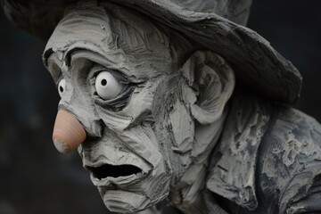 Poster - Close up of a detailed clay sculpture, perfect for art and creativity concepts