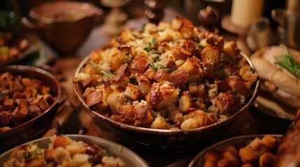 Poster - A table filled with various types of food, perfect for food bloggers and restaurant menus