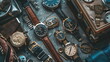 Closeup of valueable watches