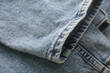 Close up shot of blue denim jeans.