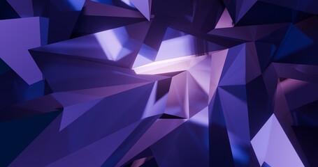 Abstract background geometric pattern crystal 3d render