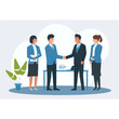 © Lumina - Business People Hand Shake For Contract in Office vector