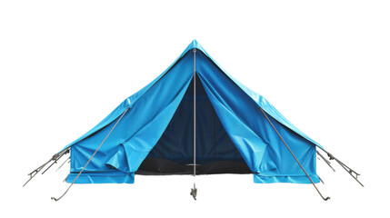 blue tent isolated on white background, transparent png