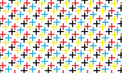 Poster - abstract simple geometric colored plus pattern art can be used background, banner, poster.