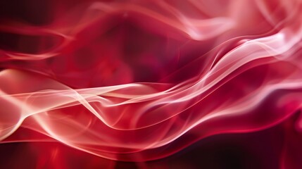 Wall Mural - a rising red smoke against a dark background