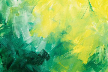 Wall Mural - A hand-painted abstract background in fresh green and yellow hues is a vibrant and inviting sight
