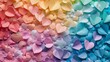 Colorful Paper Flowers Adorn Wall