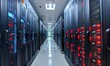 Accounting firms data center, secure storage of financial records, large servers, critical data management