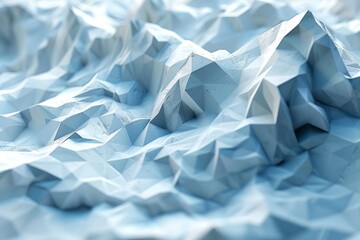 Poster - Digital artwork showcasing a sharp, geometric low poly structure resembling an iceberg or mountain