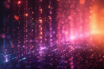 Poster - A vibrant background with sparkling red and blue bokeh lights representing festivity