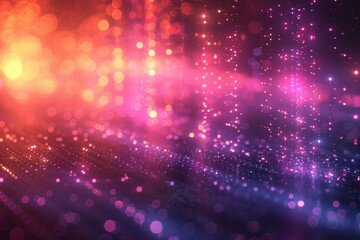 Poster - A mesmerizing effect of purple and pink light particles creating a magical bokeh
