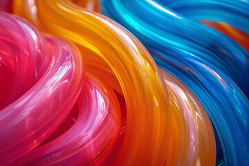 Poster - A vivid, high-resolution image showcasing the intertwine of multi-colored cables