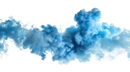 Poster - A blue smoke explosion border isolated on white background, png transparent , graphic resources